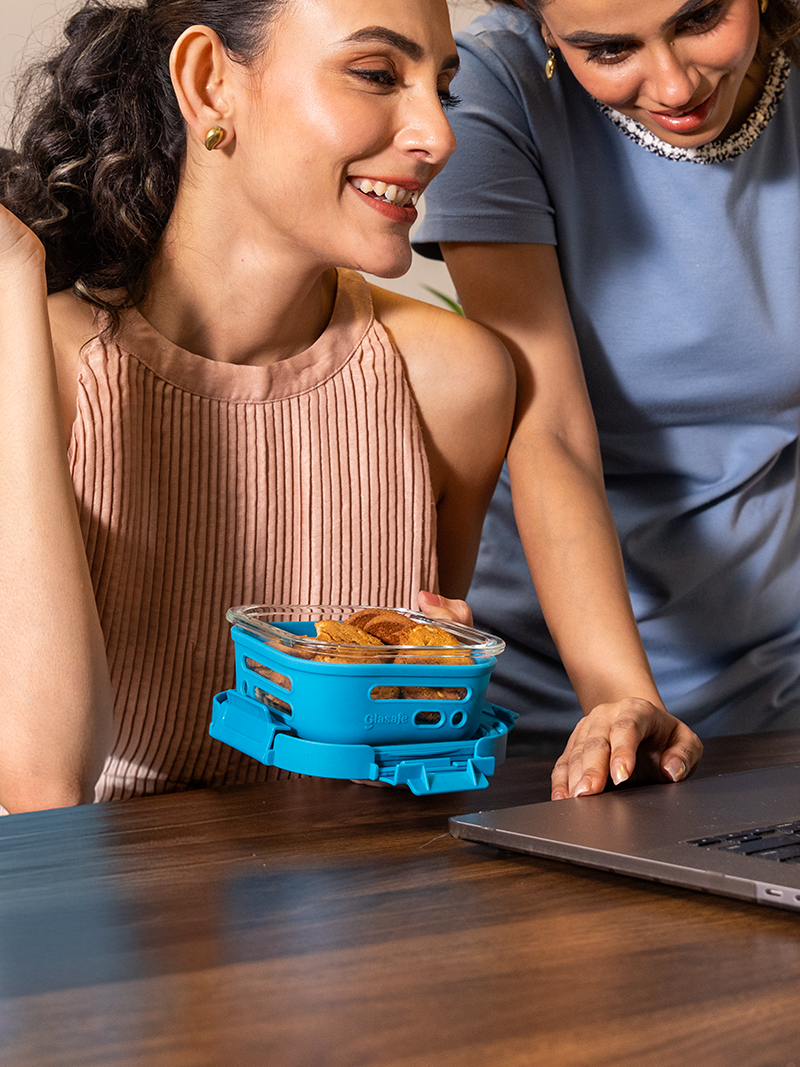 Sturdy borosilicate glass tiffin boxes from Glasafe