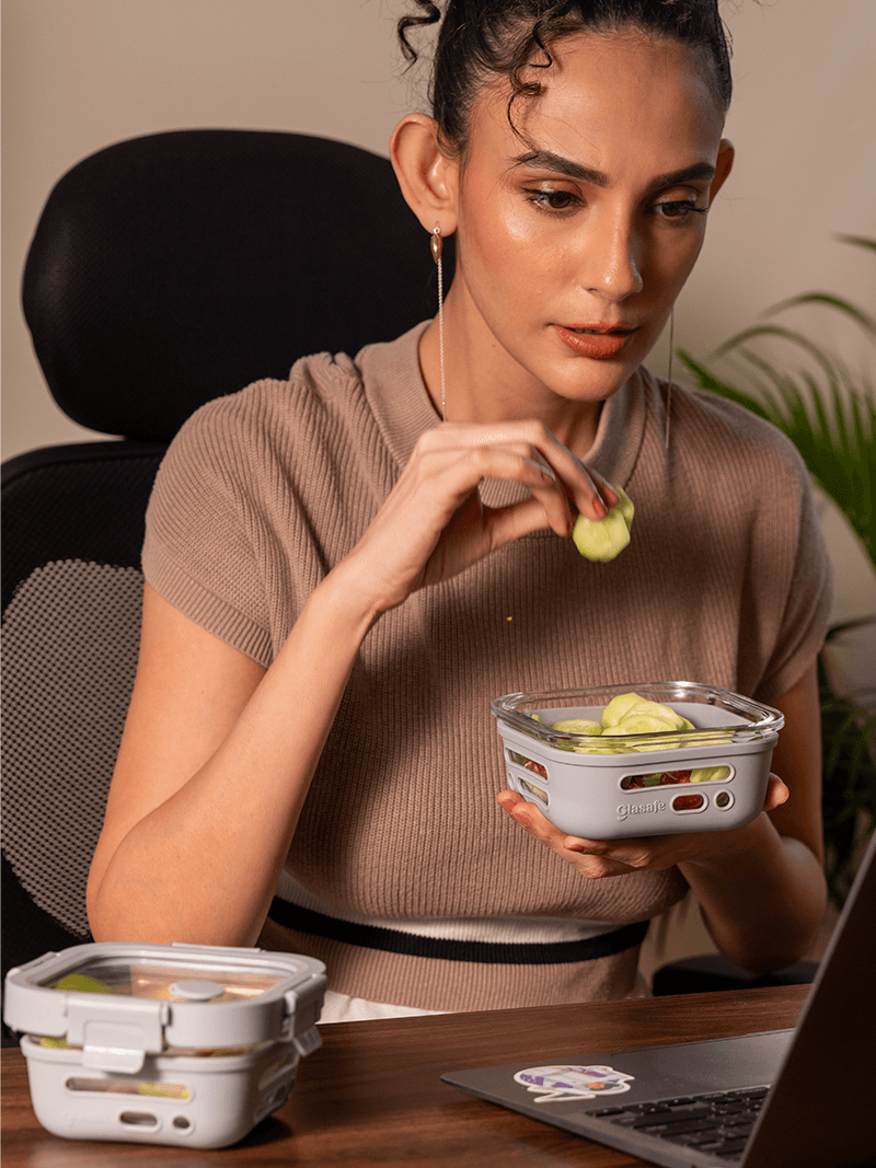 Glasafe food storage containers for office