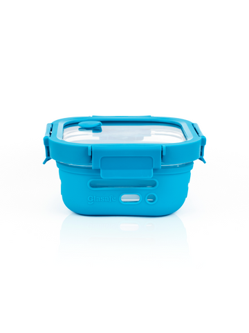 Glasafe Fresh Grip Borosilicate Glass Tiffin with Silicone Sleeve 520ml (Tranquil Teal)