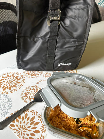 Glasafe glass tiffin and lunch bag